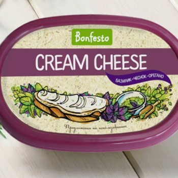 Cream cheese "Basil-garlic-oregano" 170 gr