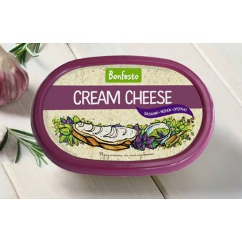 Cream cheese "Basil-garlic-oregano" 170 gr