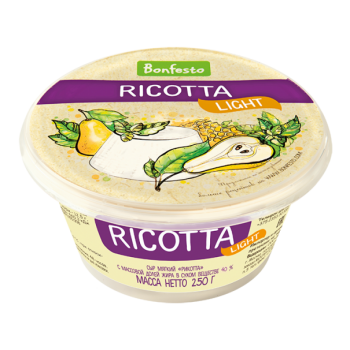 Soft cheese "Ricotta" "Pear-honey" 50% 125 gr